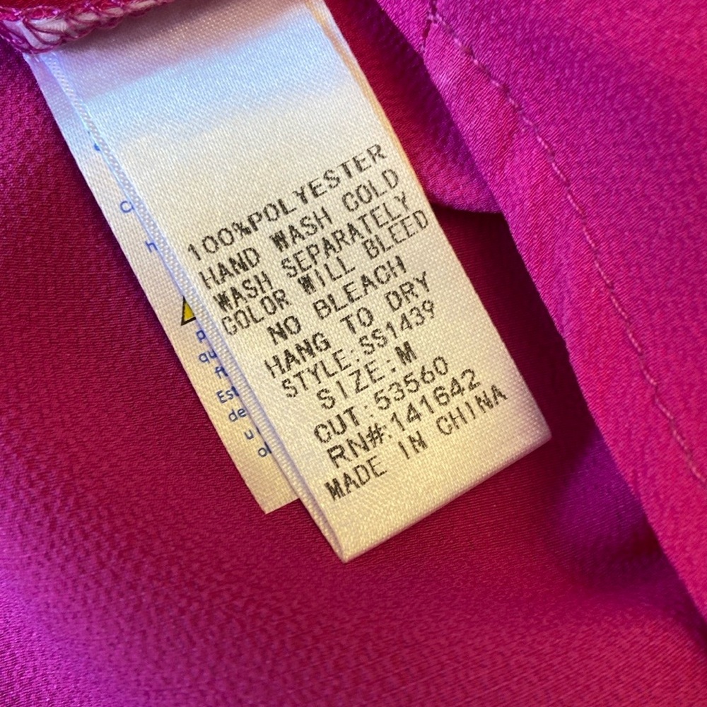NWT She + Sky Fuchsia Button Front Blouse - Small, Medium, Large‎ - Picture 7 of 9